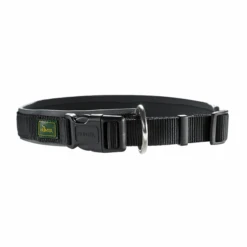 Hunter Klikhalsband Vario Plus Zwart&Grijs - Hondenhalsband - 45-50x2.0 Cm
