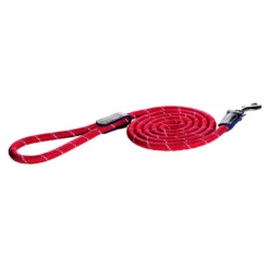 Rogz Rope Line Fixed Lead - Rood - 180 Cm / 9 Mm
