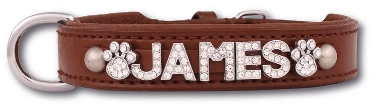 Hondenhalsband Met Naam Large Brown 1 Hondenhalsband Met Naam Large Brown