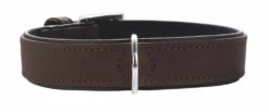 Hunter Halsband Voor Hond Softie Kunstleder Nubuck Look Bruin / Zwart 23-29 Cmx22 Mm