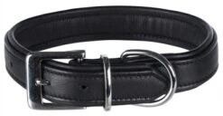 Trixie Halsband Voor Hond Active Comfort Leer Zwart 27-32x2,5 Cm
