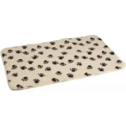 Beeztees Vetbed Beige Met Pootjesprint Voor Honden Large -Hondenbenodigdheden Winkel vetbed afgebiesd voor hond beige 120 x 75 cm 8712695047032 1 0 300x300