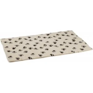 Beeztees Vetbed Voor Hond Met Voetopdruk Beige 120 X 75 Cm 1 Beeztees Vetbed Voor Hond Met Voetopdruk Beige 120 X 75 Cm